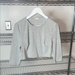 Mistress Rocks Gray Crop Top W/open back